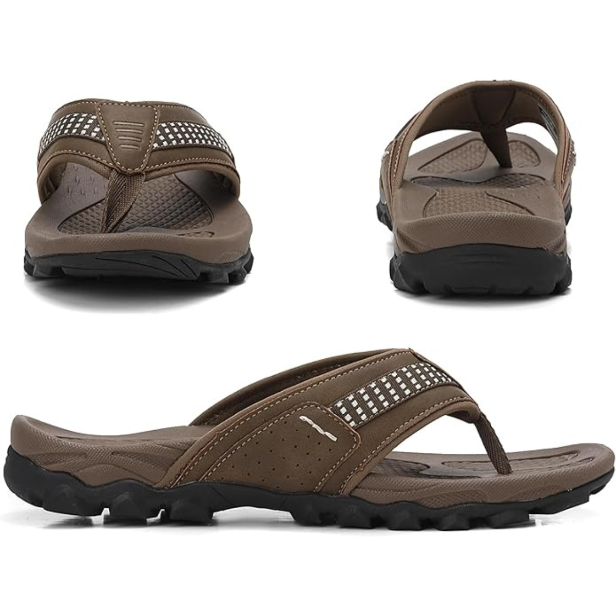 Men’s Sport Flip Flops, Slip-On Thong Sandals for Casual Walking