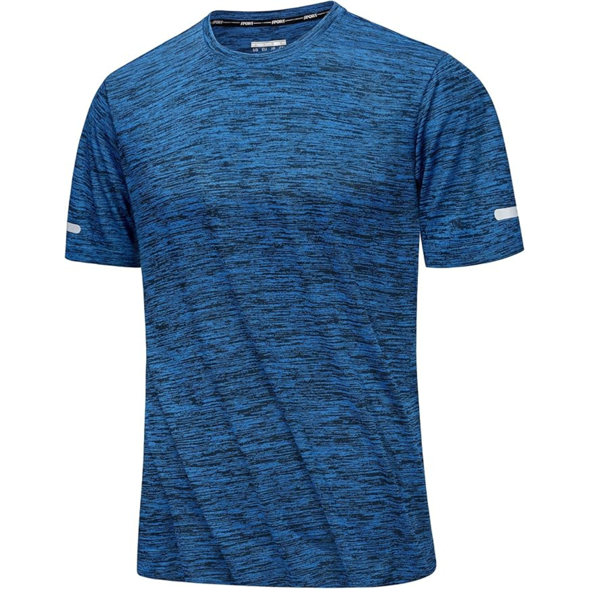 Men’s Quick Dry Gym T-Shirt, Blue Lightweight Short Sleeve Training Top