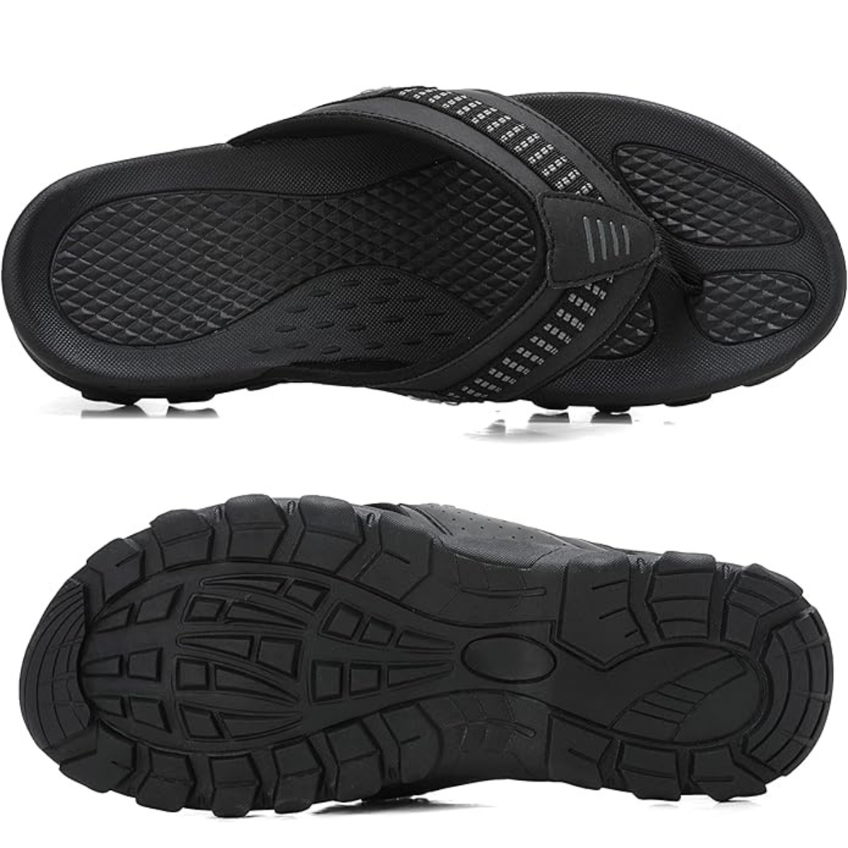 Men’s Sport Flip Flops, Slip-On Thong Sandals for Casual Walking
